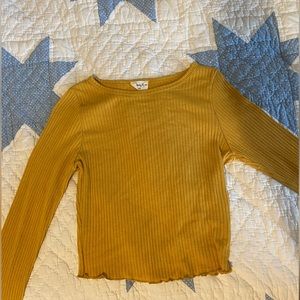 Tight yellow long sleeve